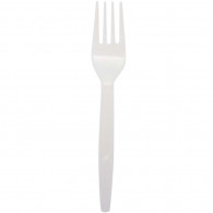 TENEDOR PLASTICO BLANCO 25 UN