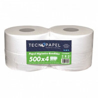 PAPEL HIGIENICO JUMBO HOJA SIMPLE 4 ROLLOS X 500 MT