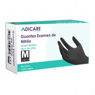 GUANTE NITRILO SIN POLVO 100 UND NEGRO TALLA M