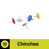 CHINCHE METALICO COLORES SURTIDOS 50 UN
