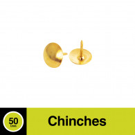 CHINCHE METALICO DORADOS 50 UN