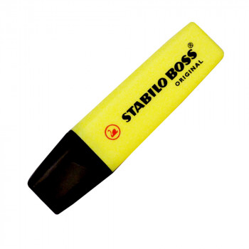 DESTACADOR ESCRITORIO PUNTA BISELADA AMARILLO FLUORESCENTE BOSS 70 STABILO