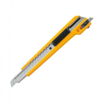 CUCHILLO CARTONERO CHICO GUÍA LARGA FRENO A PRESIÓN A-3 OLFA