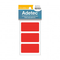 ETIQUETA 35 X 70 MM COLOR ROJO FLUOR 30 UN