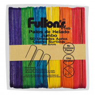 PALOS DE HELADO COLORES SURTIDOS JUMBO 50 UN