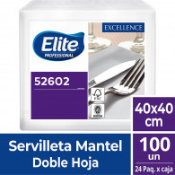 SERVILLETA MANTEL 24 X 100 UN 40 X 40 CM DOBLE HOJA