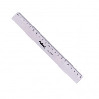 REGLA BISELADA ACRILICA HUMO EN BOLSA 20 CM