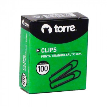 CLIPS METALICO N1 TRIANGULAR 33 MM 100 UN