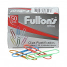 CLIPS PLASTIFICADO 50UN 50MM COLORES SURTIDO FULTONS