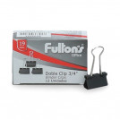 CLIPS DOBLE NEGRO 12UN 19MM 3 4 FULTONS