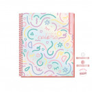 CUADERNO 1/2 OFICIO PUNTOS 5MM SUPERCLASS 3 MATERIAS PASTEL 120 HOJAS (DISEÑOS SURTIDOS)