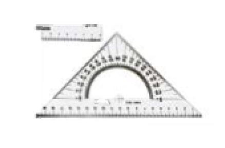 ESCUADRA CON TRANSPORTADOR 21 CM