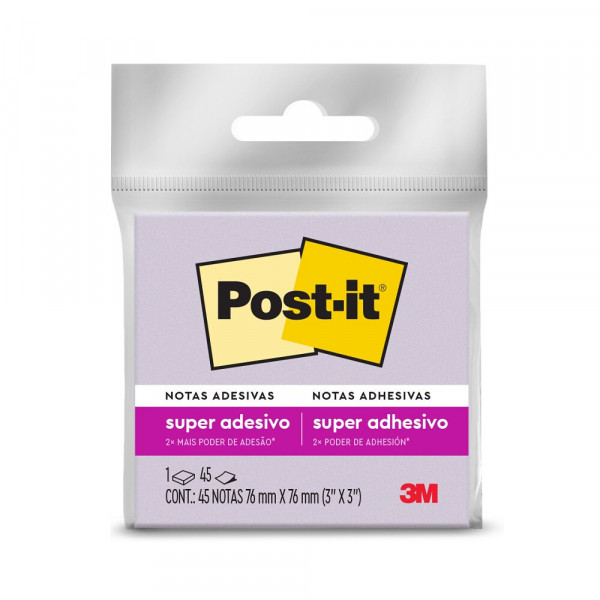 NOTA ADHESIVA 654 76 X 76 MM 1 UN MORADO 45 HOJAS