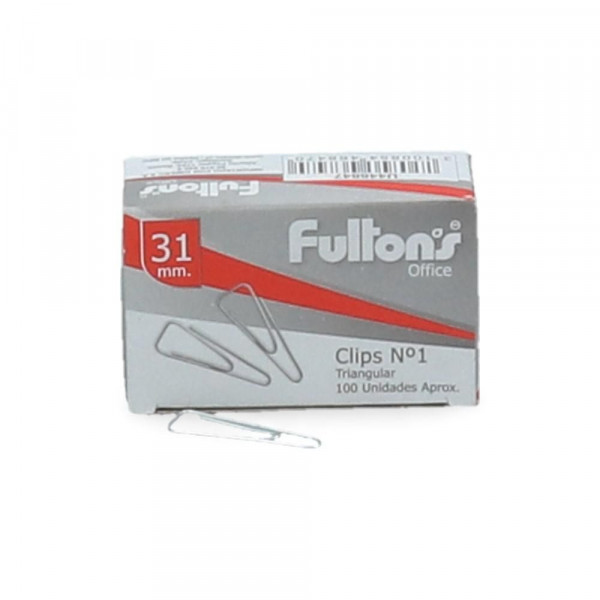 CLIPS METALICO N1 TRIANGULAR 31 MM 100 UN