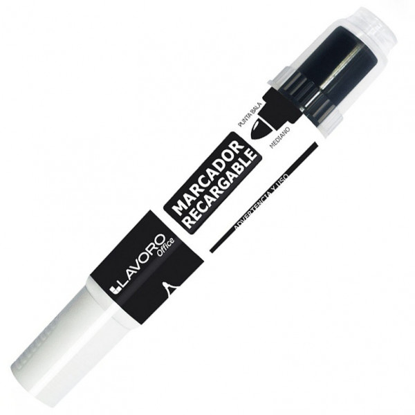 MARCADOR PIZARRA RECARGABLE PUNTA REDONDA NEGRO