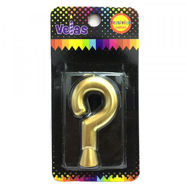 VELA NUMERAL DORADA ? X 1 UN