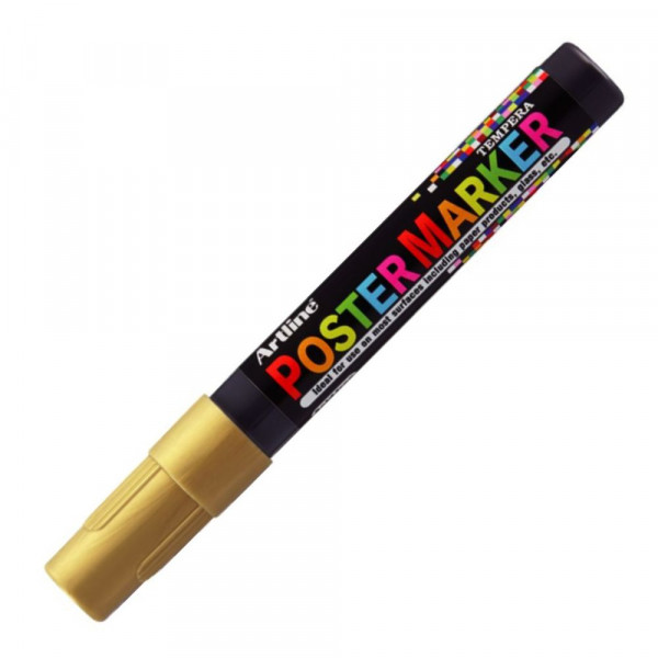 MARCADOR POSTER MARKER TEMPERA 4MM DORADO
