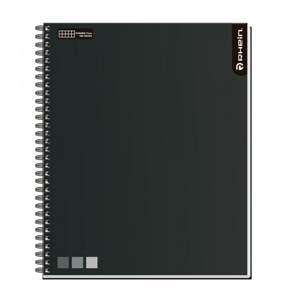 CUADERNO UNIVERSITARIO ONE COLOR NEGRO MATEMATICA 7MM 100 HOJAS