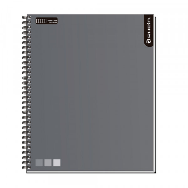 CUADERNO UNIVERSITARIO ONE COLOR GRIS 100 HOJAS DMG 7 MM
