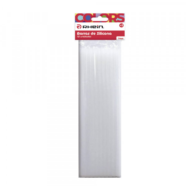 SILICONA TRANSPARENTE 10 BARRAS 7 MM 25 CM