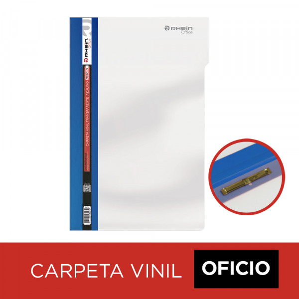 CARPETA VINIL CON ACCOCLIP FAST OFICIO LOMO AZUL