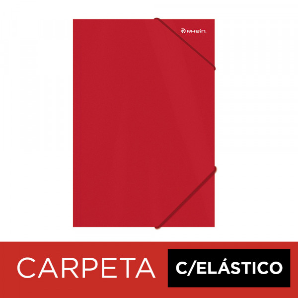 CARPETA CON ELASTICO OFICIO DE CARTULINA ROJO