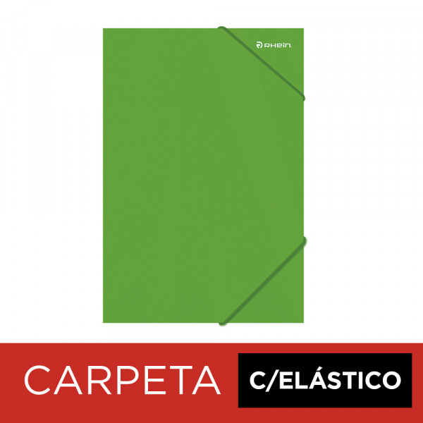 CARPETA CON ELASTICO OFICIO DE CARTULINA VERDE