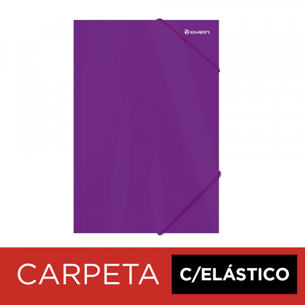 CARPETA CON ELASTICO OFICIO DE CARTULINA MORADO