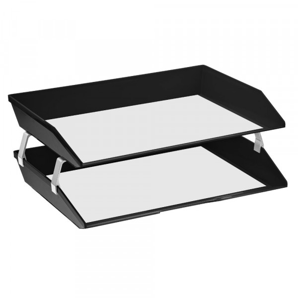 BANDEJA ACRILICO HORIZONTAL FACILITY DOBLE NEGRO