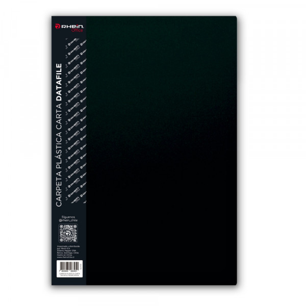 CARPETA PLASTICA CON GUSANO CARTA NEGRA DATAFILE