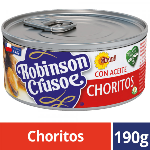 CHORITOS CONSERVA ACEITE MARAVILLA 190G UNIDAD