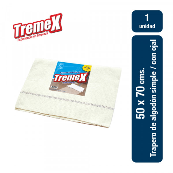 TRAPERO ALGODON CON OJAL 50X70 CM