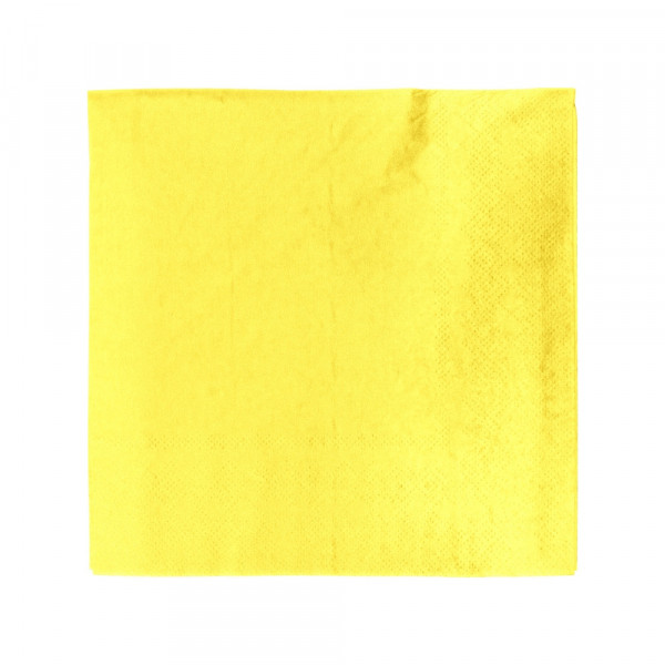 SERVILLETA MESA LISA 33X33 AMARILLA 20 UN