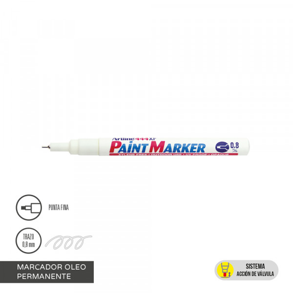 MARCADOR PERMANENTE OLEO PUNTA FINA N 440 COLOR BLANCO
