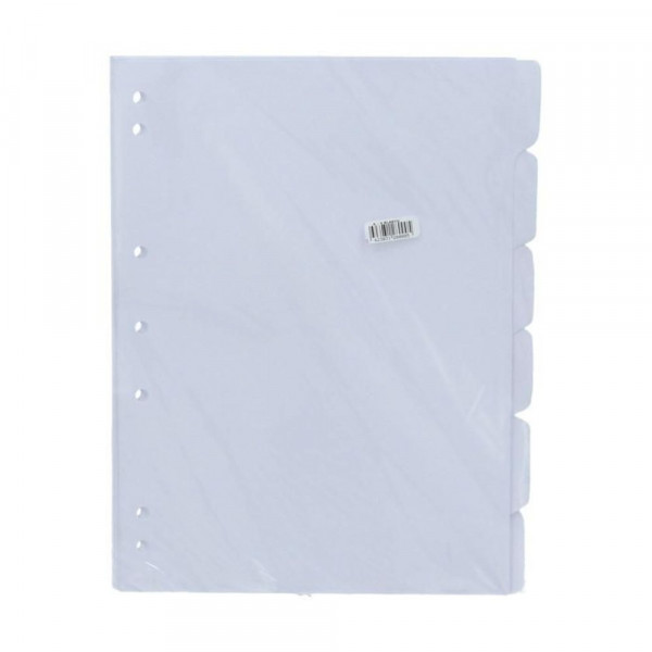 SEPARADOR A4 6 POSICIONES CARTULINA BLANCO