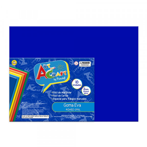 GOMA EVA AZUL 40 X 60 CM 10 HOJAS