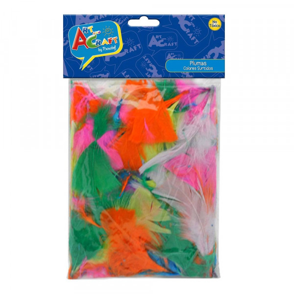 PLUMAS COLORES SURTIDOS 14 GRS APROX