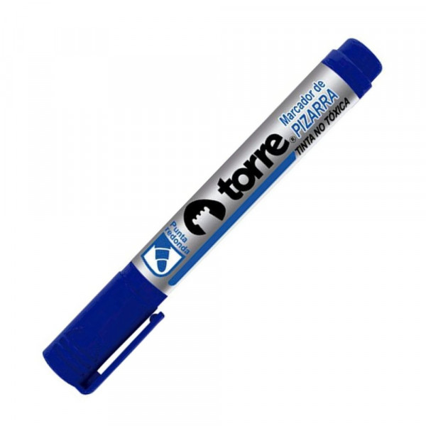 MARCADOR PIZARRA PUNTA REDONDA AZUL