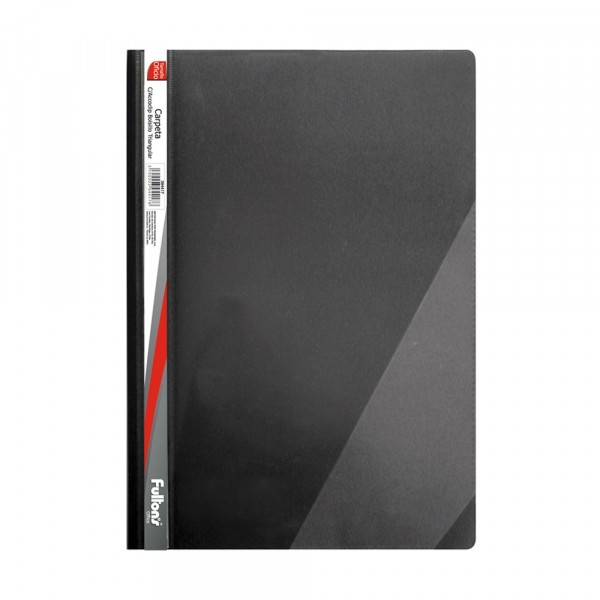 CARPETA VINIL CARTA CON ACCOCLIP Y BOLSILLO NEGRA