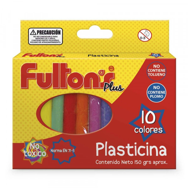 PLASTICINA REDONDA 10 COLORES