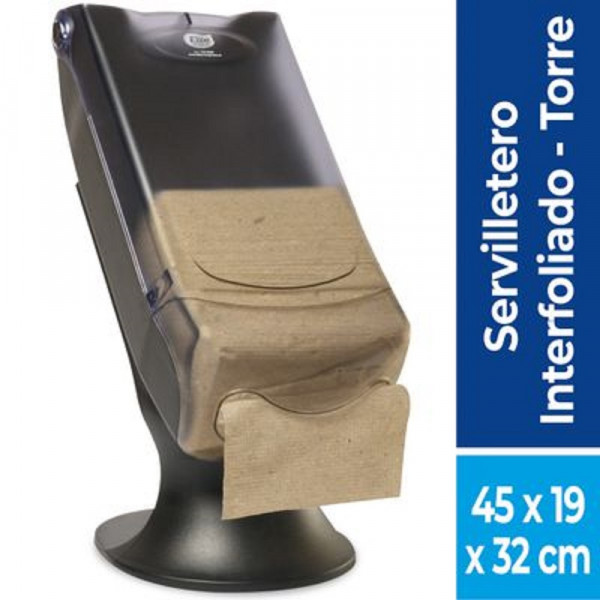 DISPENSADOR SERVILLETA INTERFOLIADO PLASTICO NEGRO