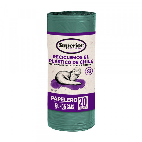 BOLSA BASURA ROLLO PAPELERO 50X5520 UN
