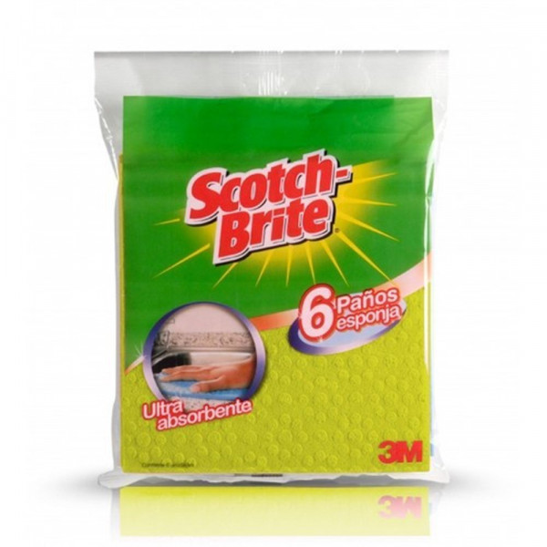 PAÑO COCINA CELULOSA AMARILLO 6 UN