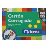 CARPETA CON PAPEL CARTON CORRUGADO 6 PLIEGOS 6 COLORES 25X35 CM